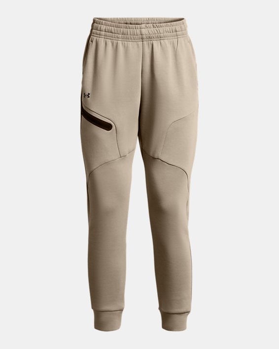 Women's UA Unstoppable Fleece Joggers in Brown image number 4